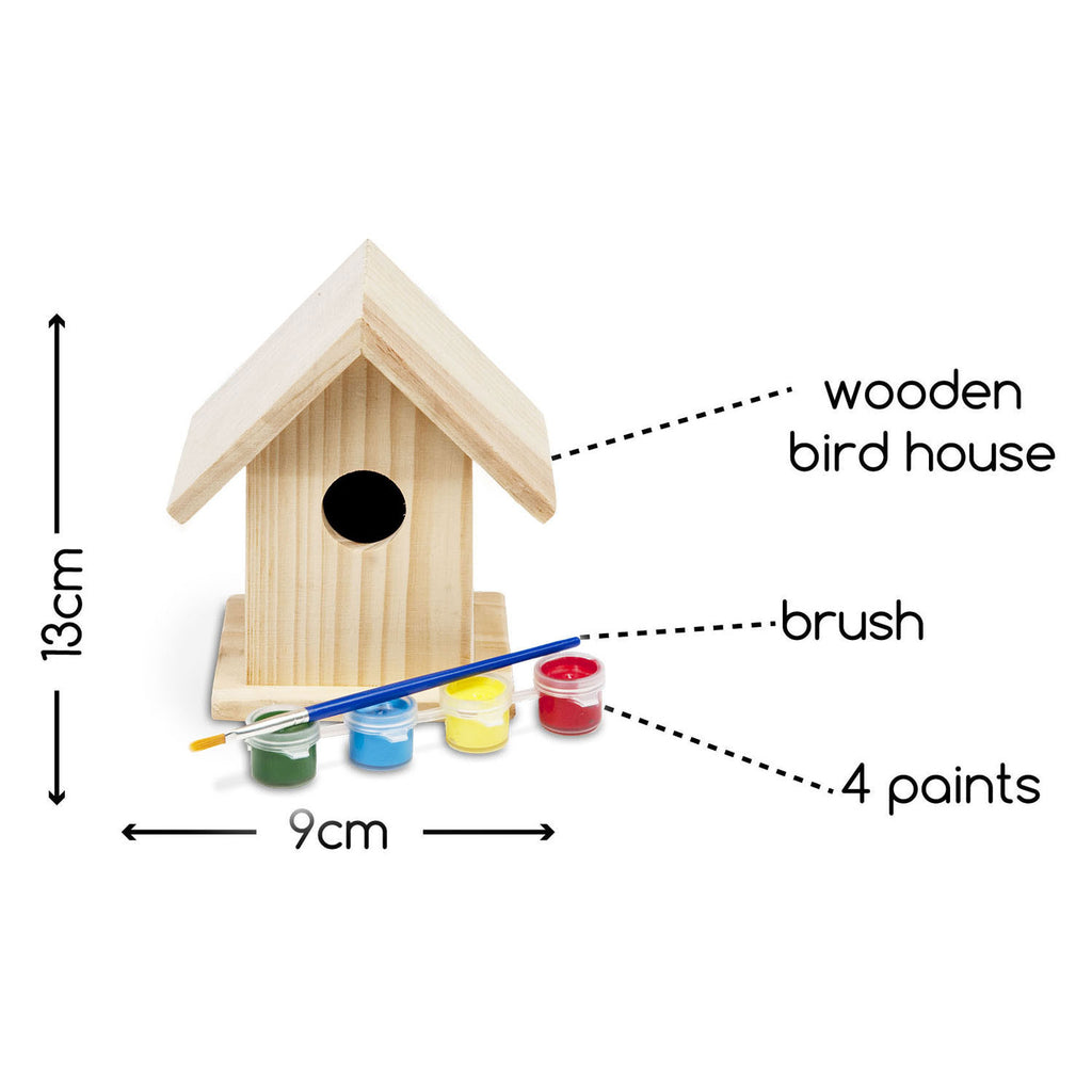 Bs Toys präsentiert hier sein eigenes Vogelhaus-Bauset aus Holz