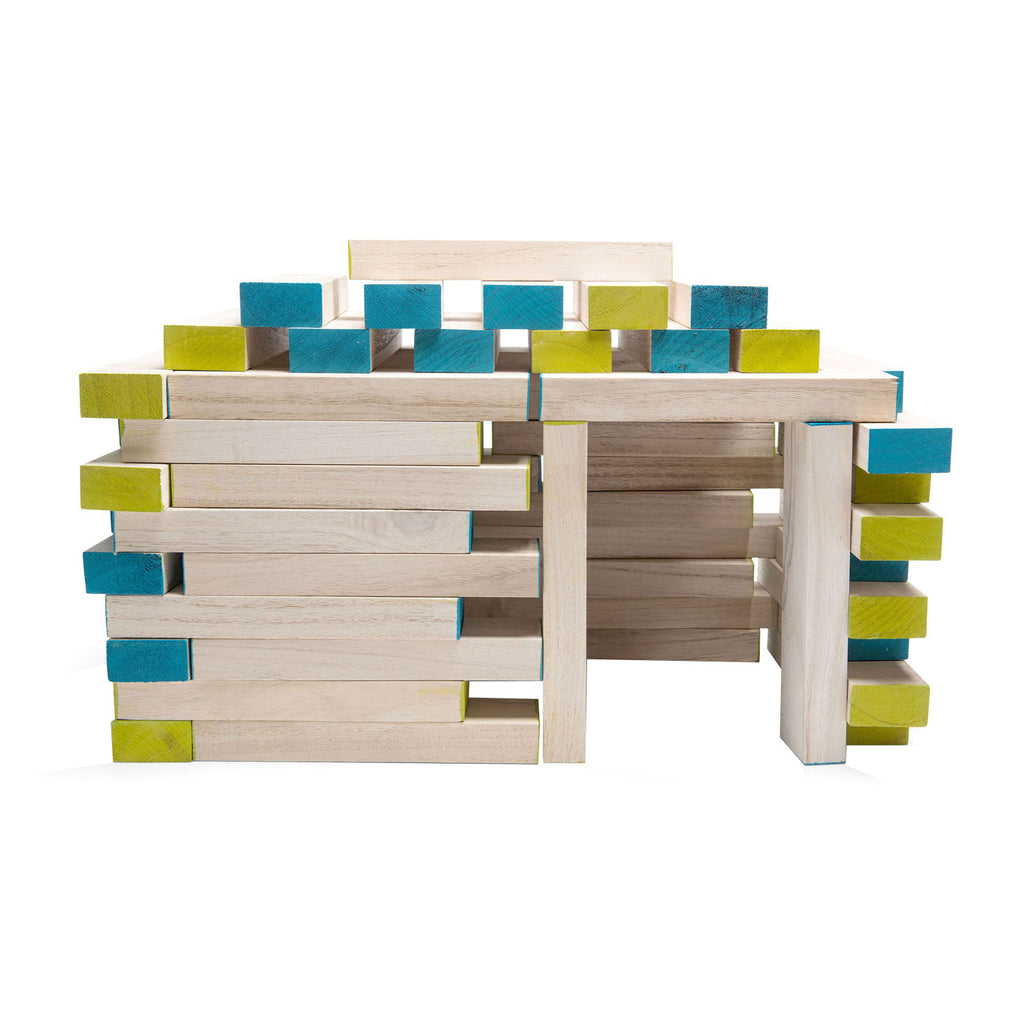 BS Toys Mega-Wackelturm-Spiel aus Holz, 61 Teile.