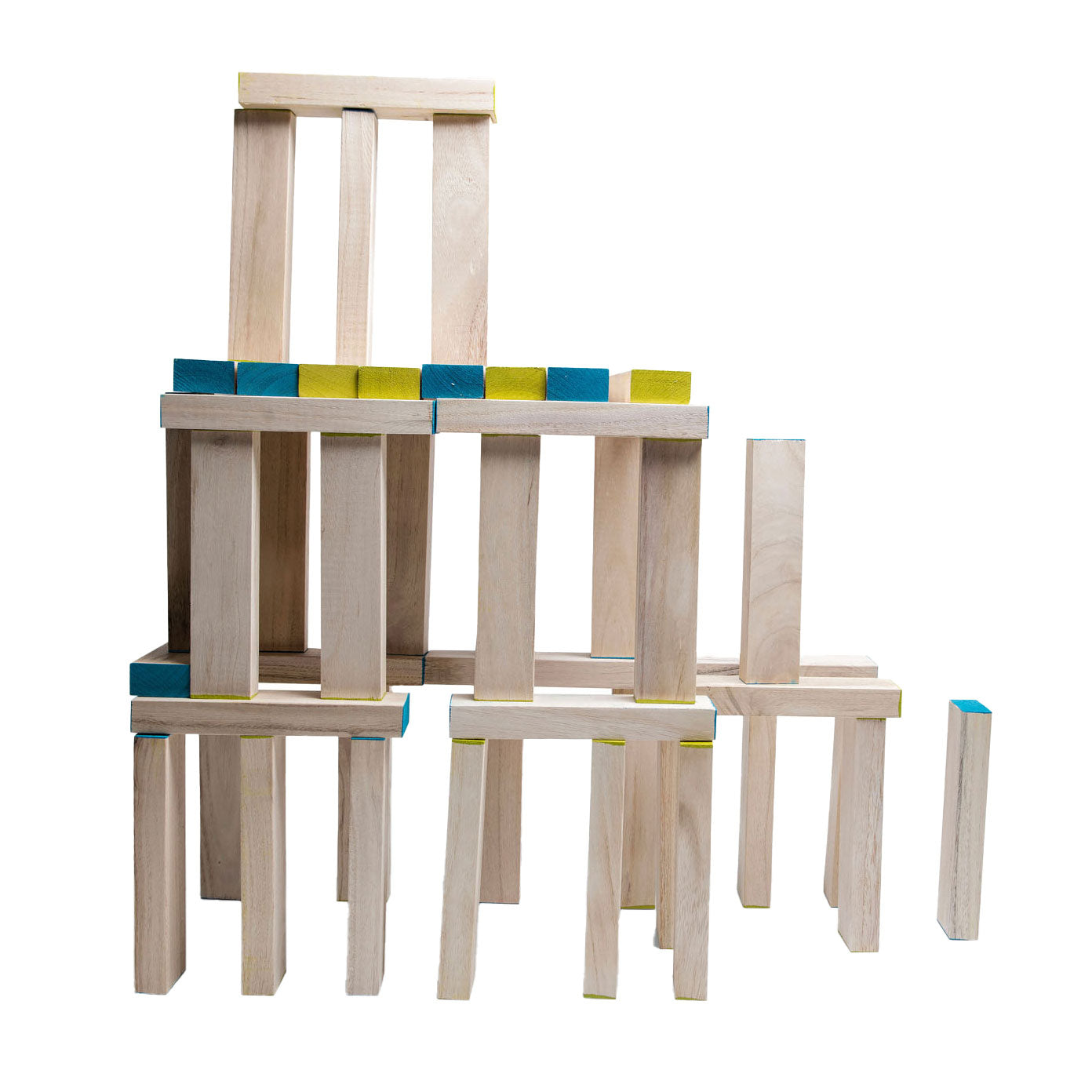 BS Toys Mega-Wackelturm-Spiel aus Holz, 61 Teile.