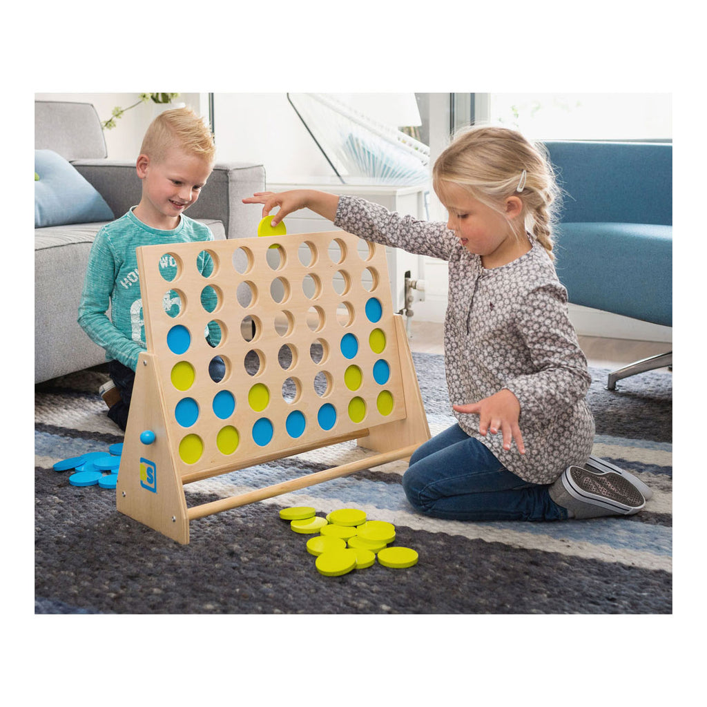 Bs Toys Mega-Holz-Match-Four-Spiel, 43-teilig