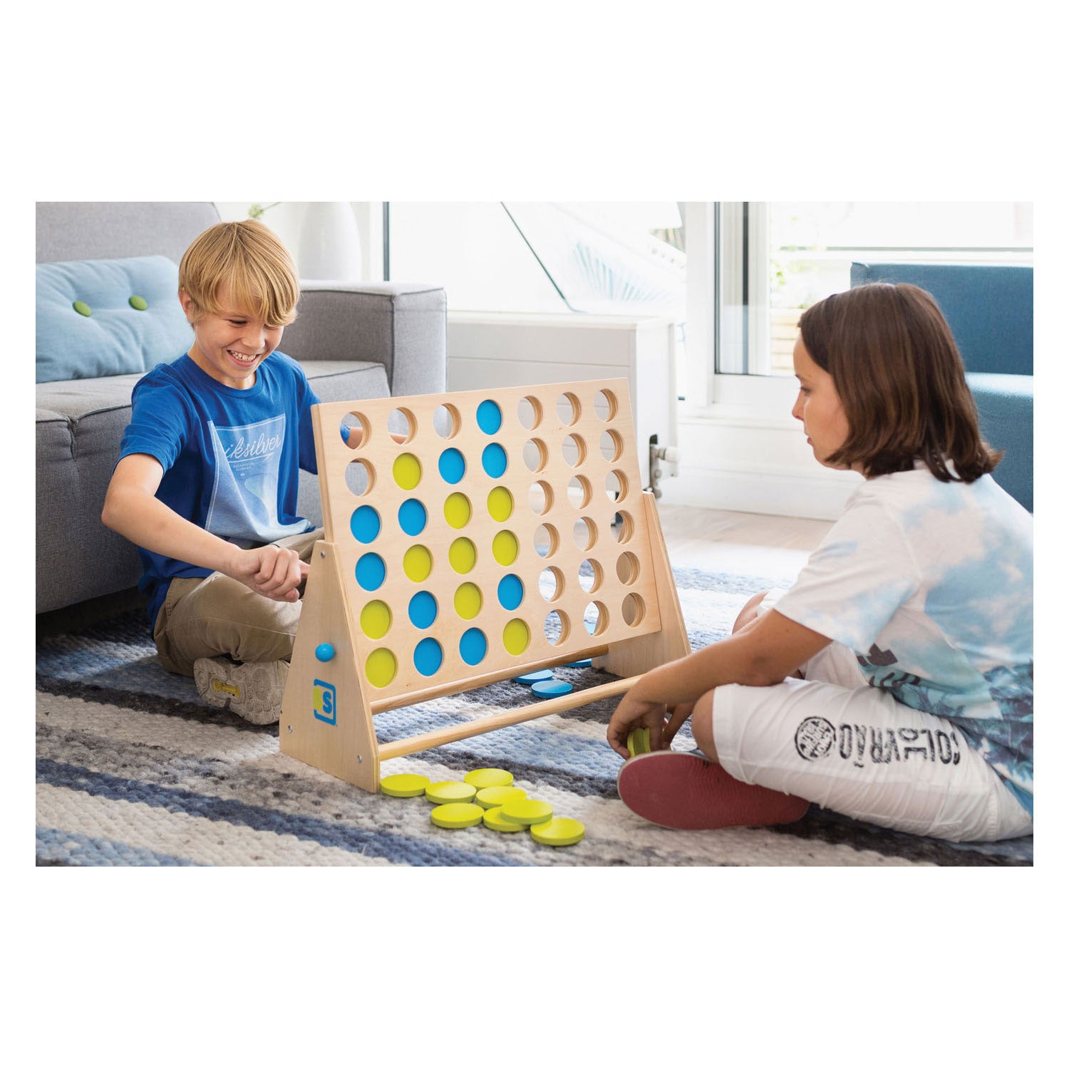 Bs Toys Mega-Holz-Match-Four-Spiel, 43-teilig
