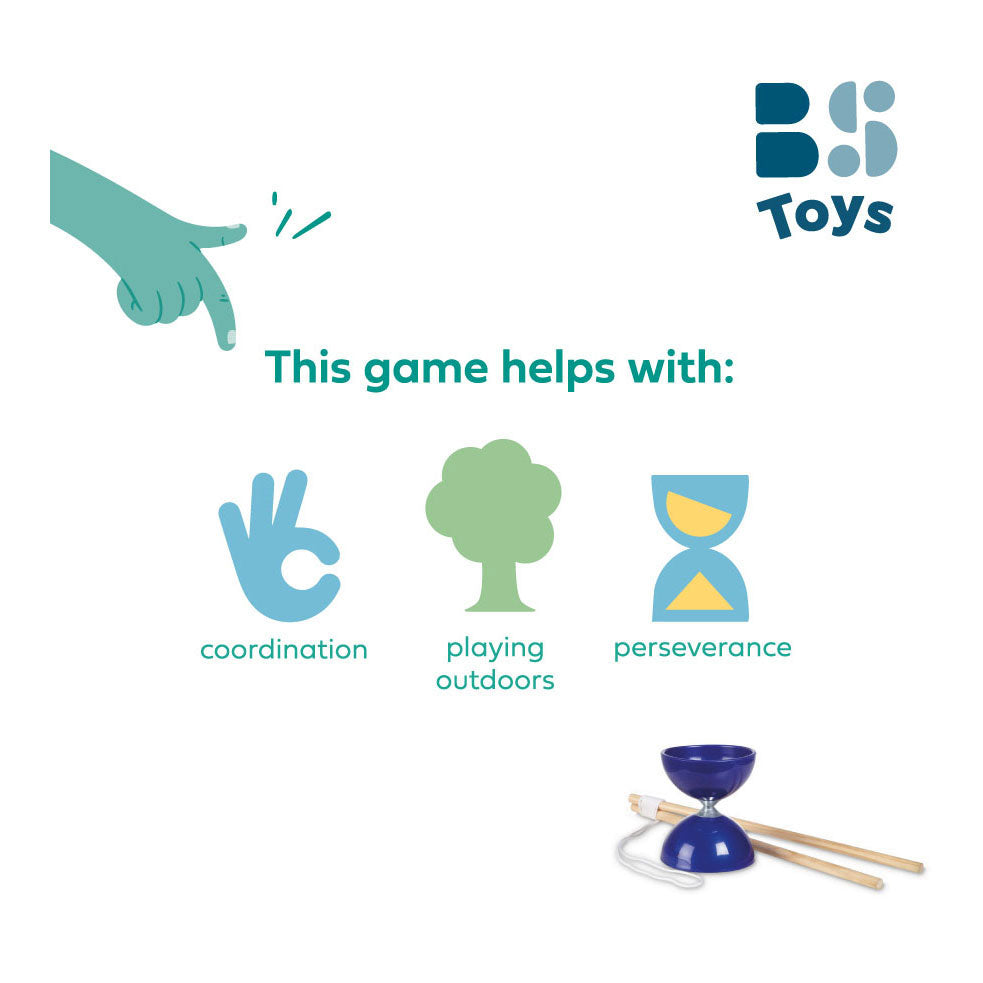 BS Toys Diabolo mit Stäben blau