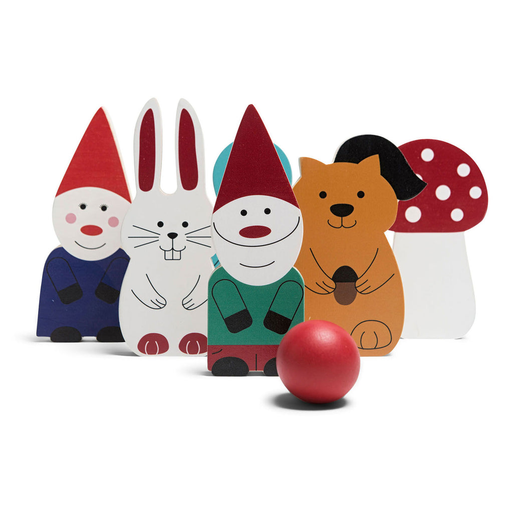 BS Toys Holz-Bowlingspiel Waldtiere, 7-teilig.