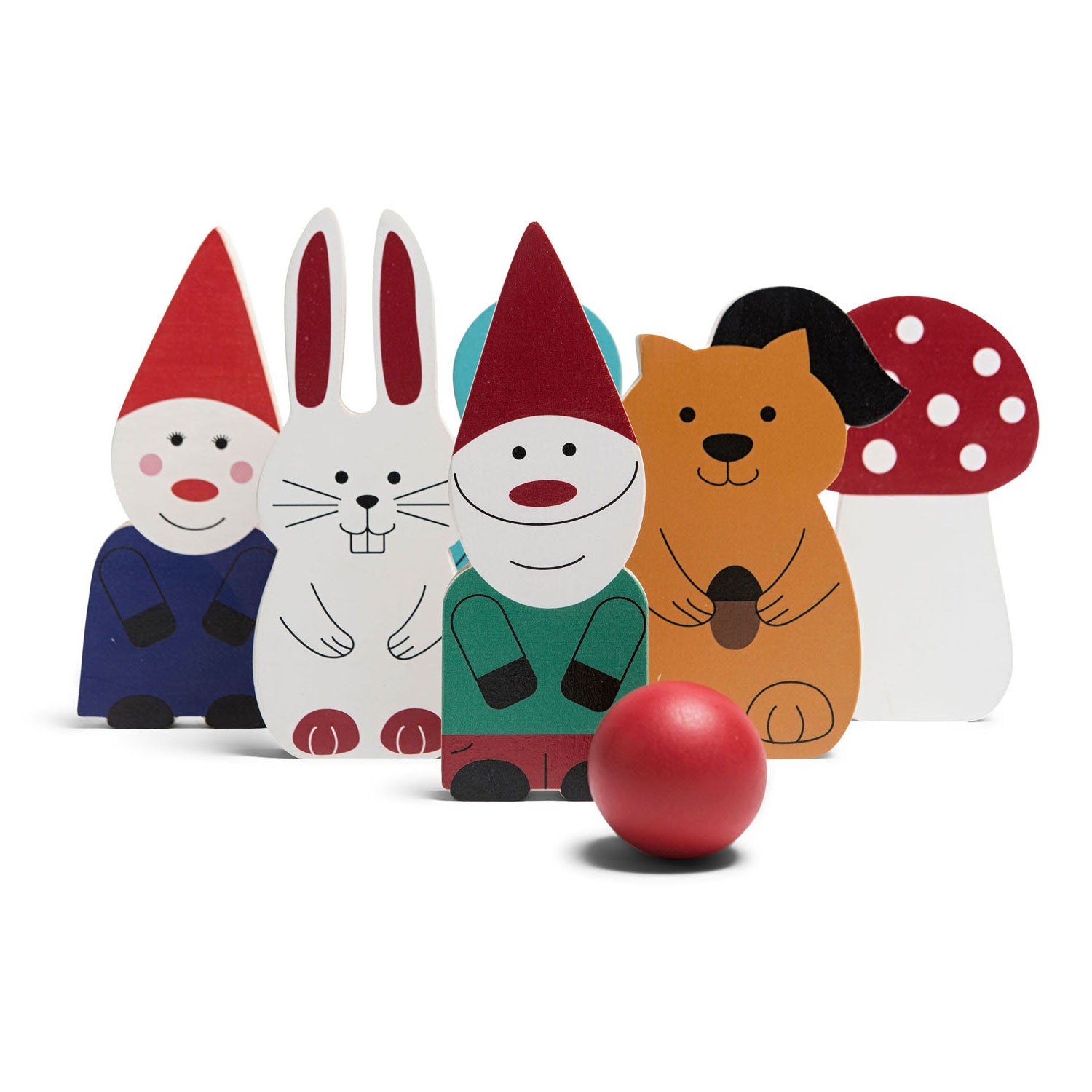 BS Toys Holz-Bowlingspiel Waldtiere, 7-teilig.