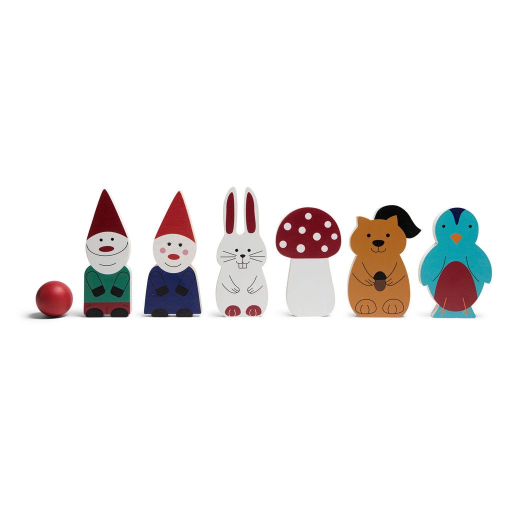 BS Toys Holz-Bowlingspiel Waldtiere, 7-teilig.