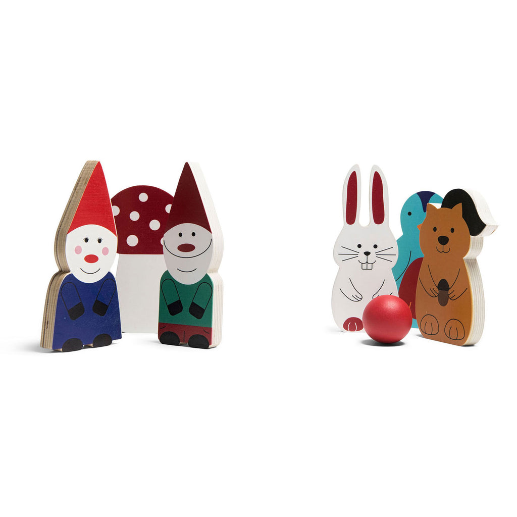 BS Toys Holz-Bowlingspiel Waldtiere, 7-teilig.