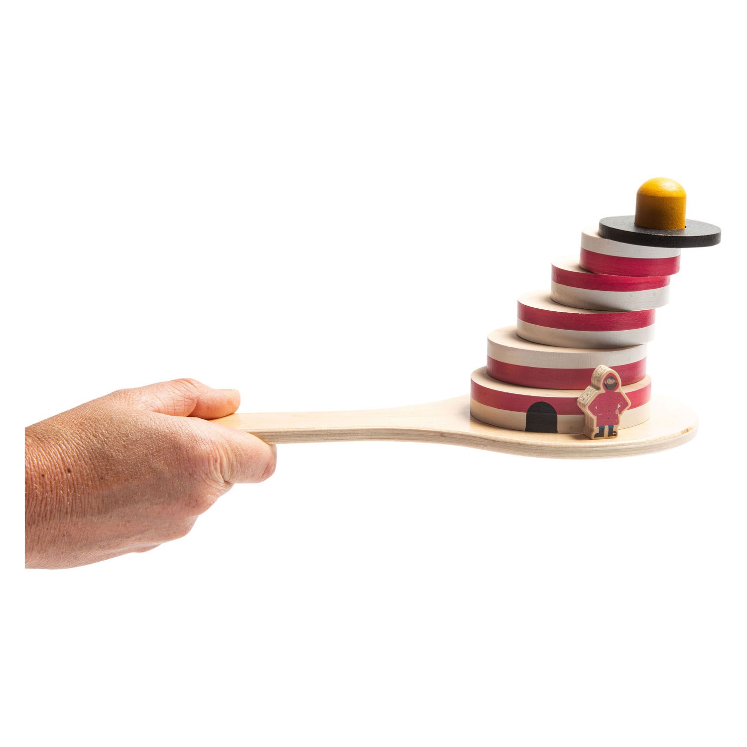 Bs toys bs vuurtoren estafette - fsc hout - 2 tot 8 spelers - estafettespel - actief spel
