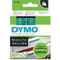 Dymo labeltape d1 standard 19mm x 7m zwart op groen