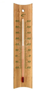 Ubbink thermometer bamboe - 20 cm - binnen buiten - celsius - buitenthemometers