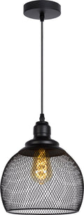 Lucide mesh - hanglamp - ø 22 cm - 1xe27 - zwart