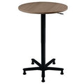 Bach desk pillar height adjustable gas lift black walnut hammerer 70x720-1140mm
