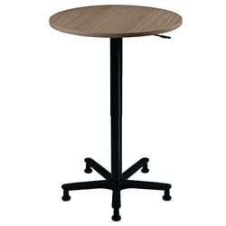 Bach desk pillar height adjustable gas lift black walnut hammerer 70x720-1140mm