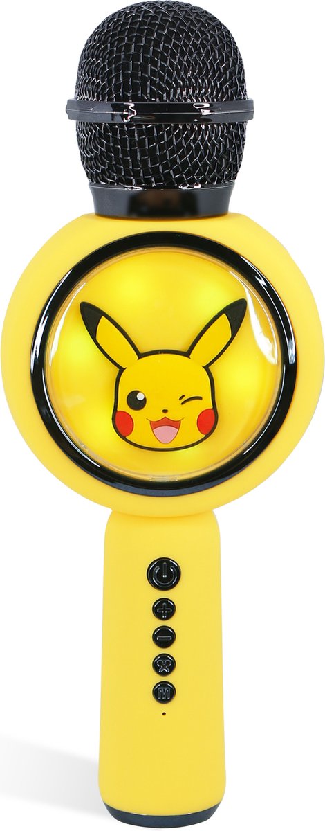 Otl technologies pokémon - draadloze karaoke microfoon voor kinderen - oplichtend led display - speaker - stemvervorming