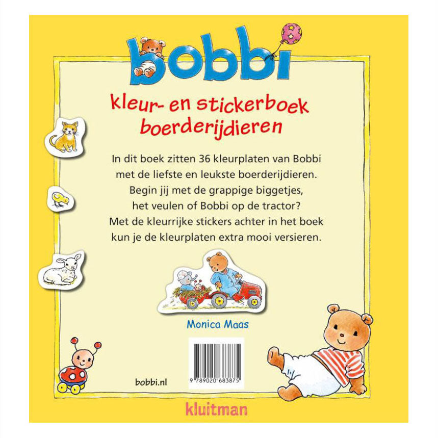 Kluitman bobbi kleur- en stickerboek boerderijdieren