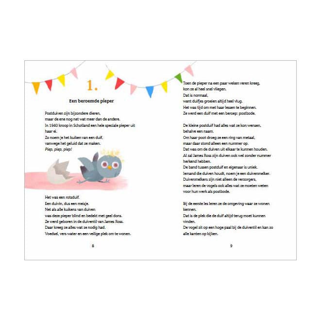 Uitgeverij kluitman winkie, de stoere postduif