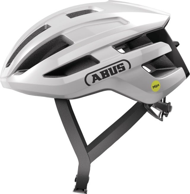Abus Powerdome MIPS Helm, glänzend weiß, Größe L 57-61 cm