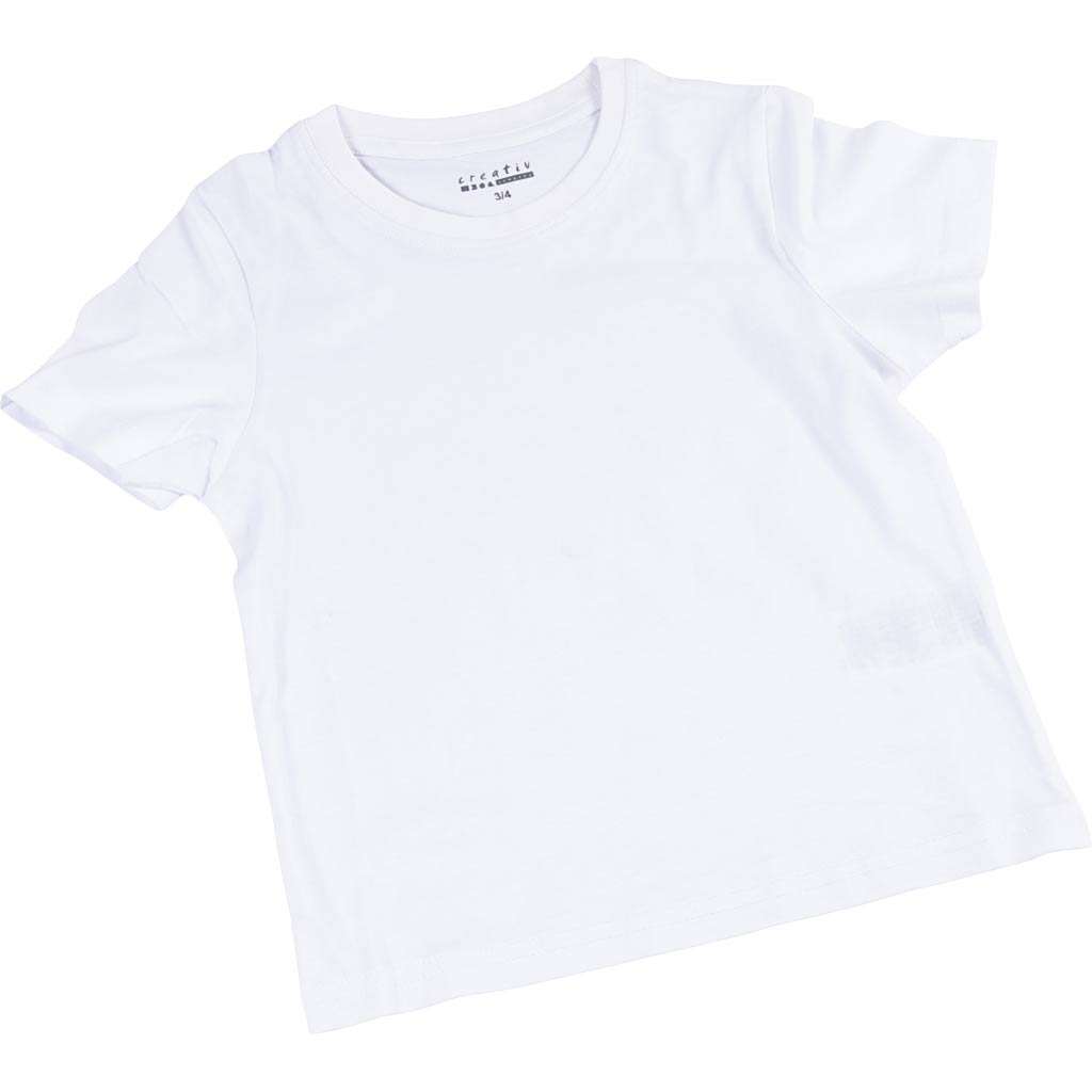 Creativ company http: www.cchobby.nl t-shirts-b-32-cm-afm-3-4-jaar-ronde-hals-145-gr-wit-1-stuk