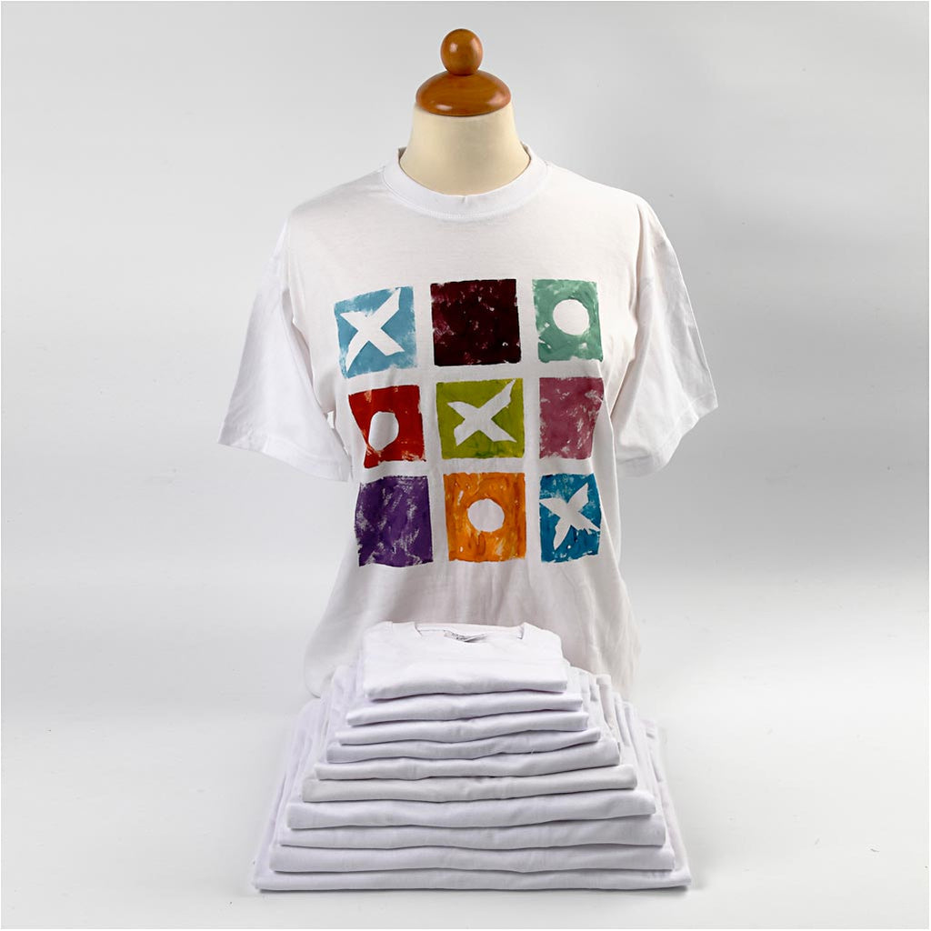 Creativ company http: www.cchobby.nl t-shirts-b-32-cm-afm-3-4-jaar-ronde-hals-145-gr-wit-1-stuk