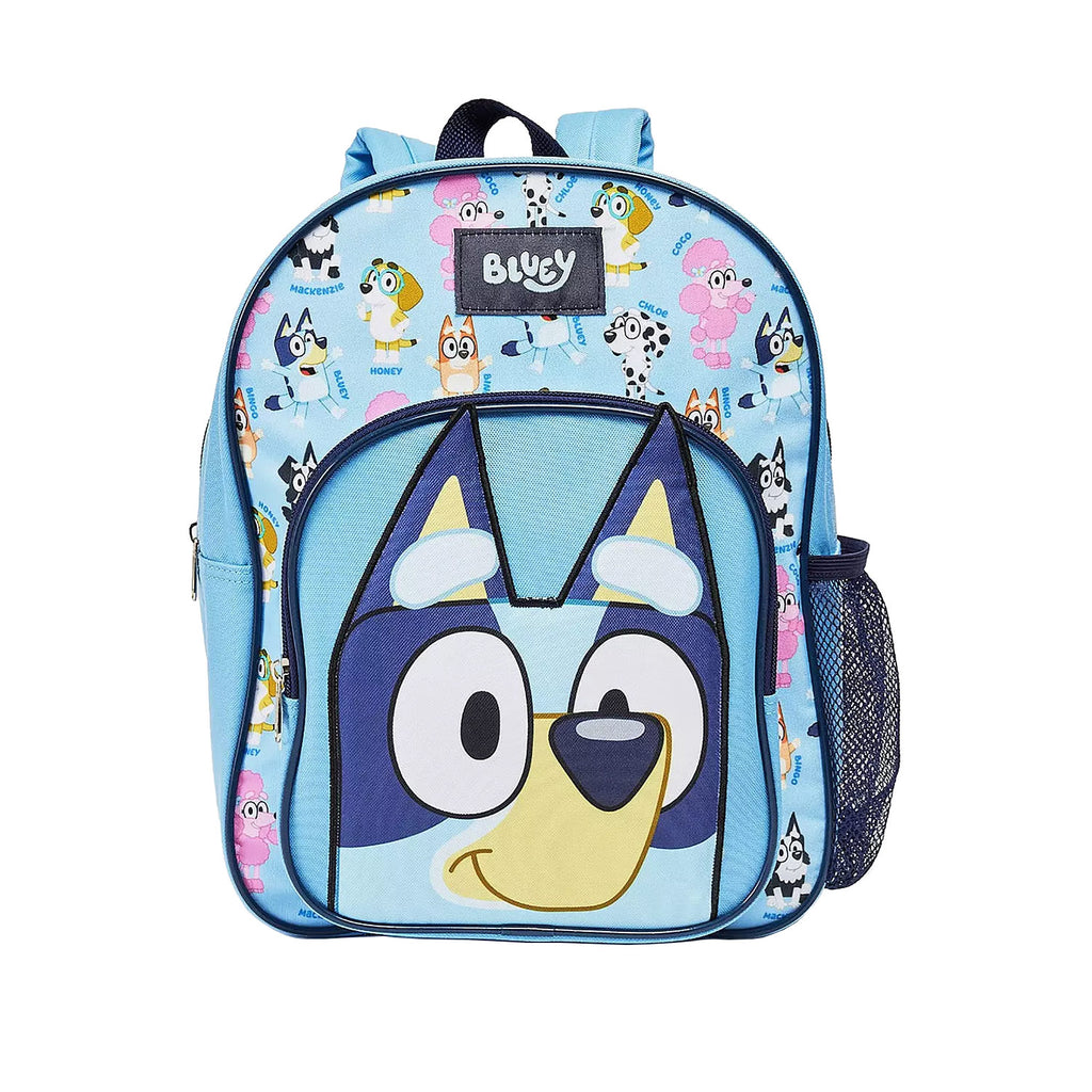 Rucksack mit blauer Fronttasche