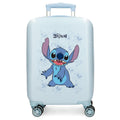 Trolleykoffer happy stitch blauw, 50cm