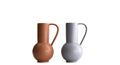 Bottle ceramic 14.2x11.8x20.5cm grey brown mix