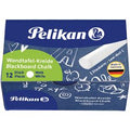 Schoolkrijt pelikan ovaal wit 12 stuks