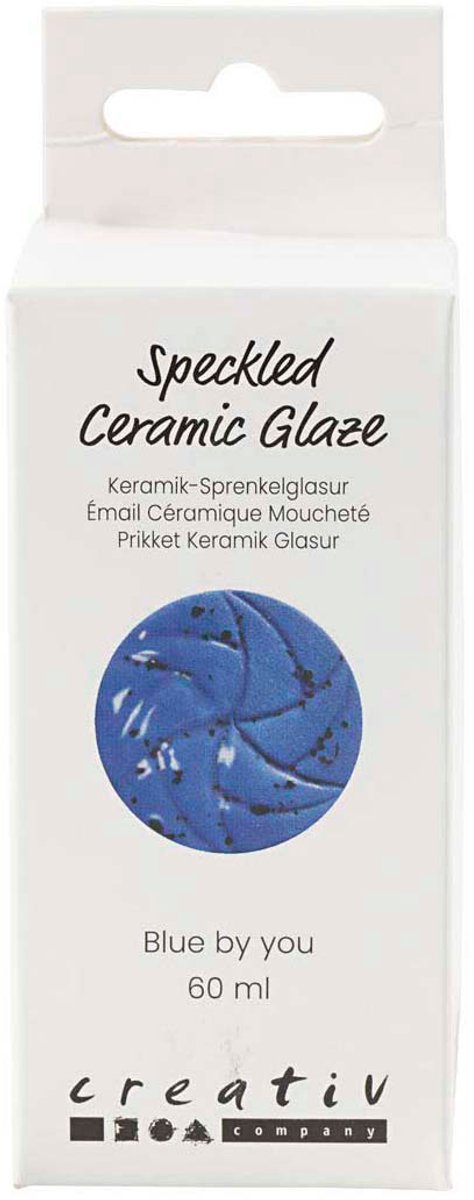 Creativ Company Gesprenkelte Keramikglasur 999-1060 °C, opak blau - 60 ml