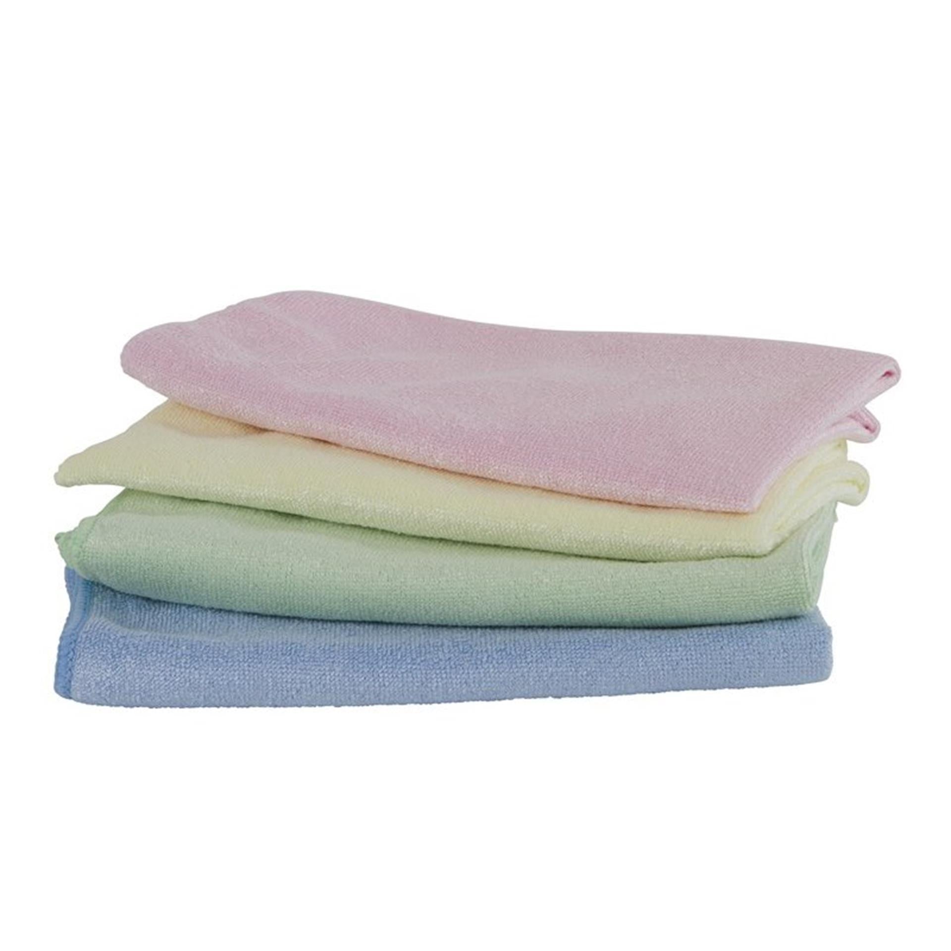 Luva microvezeldoek gebreid ca. 240-grams set à 4 ca. 40x38 cm assorti kleur