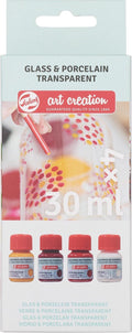 Talens art creation glas porseleintransp. 4x30ml rozefrost