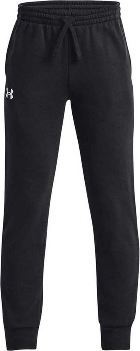 Under armour ua rival fleece joggers-blk jongens sportbroek - zwart - wit 164