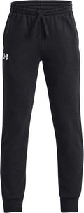 Under armour ua rival fleece joggers-blk jongens sportbroek - zwart - wit