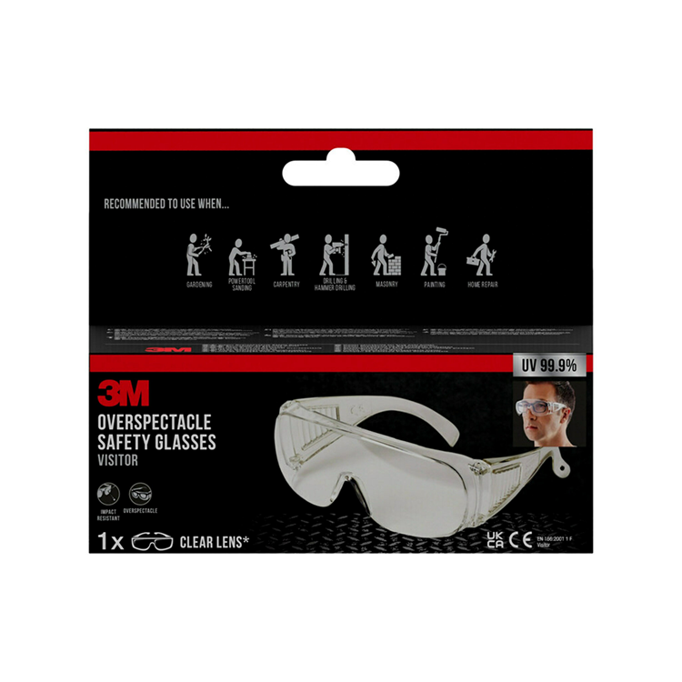 3m viscc1 modebril unisex rechthoek full rim transparant