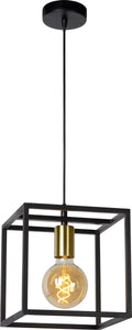 Lucide ruben - hanglamp - 1xe27 - zwart