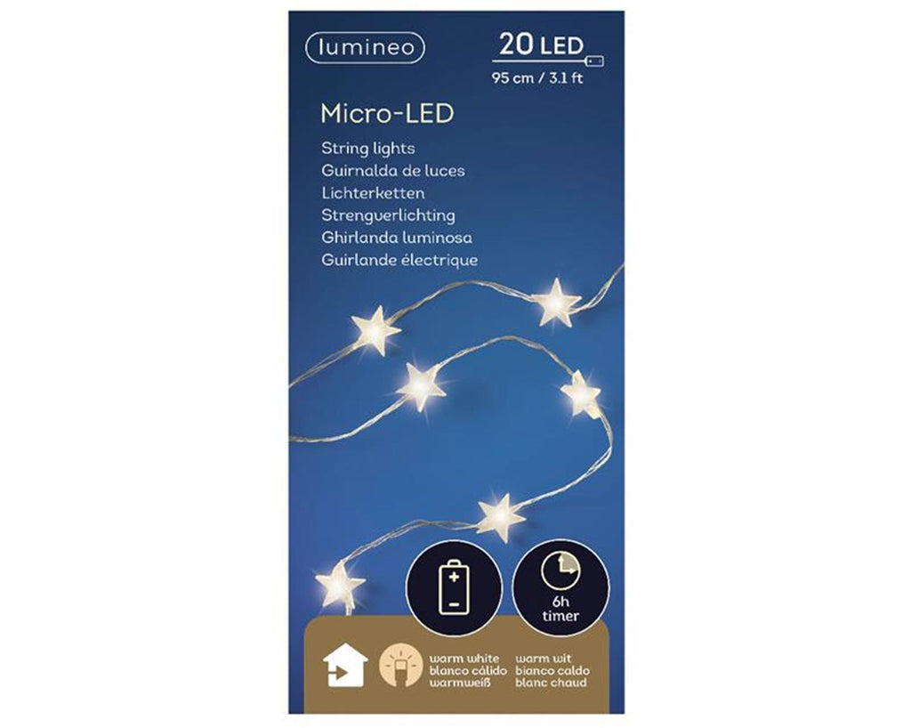 Lumineo micro ledverlichting ster 95cm 20l