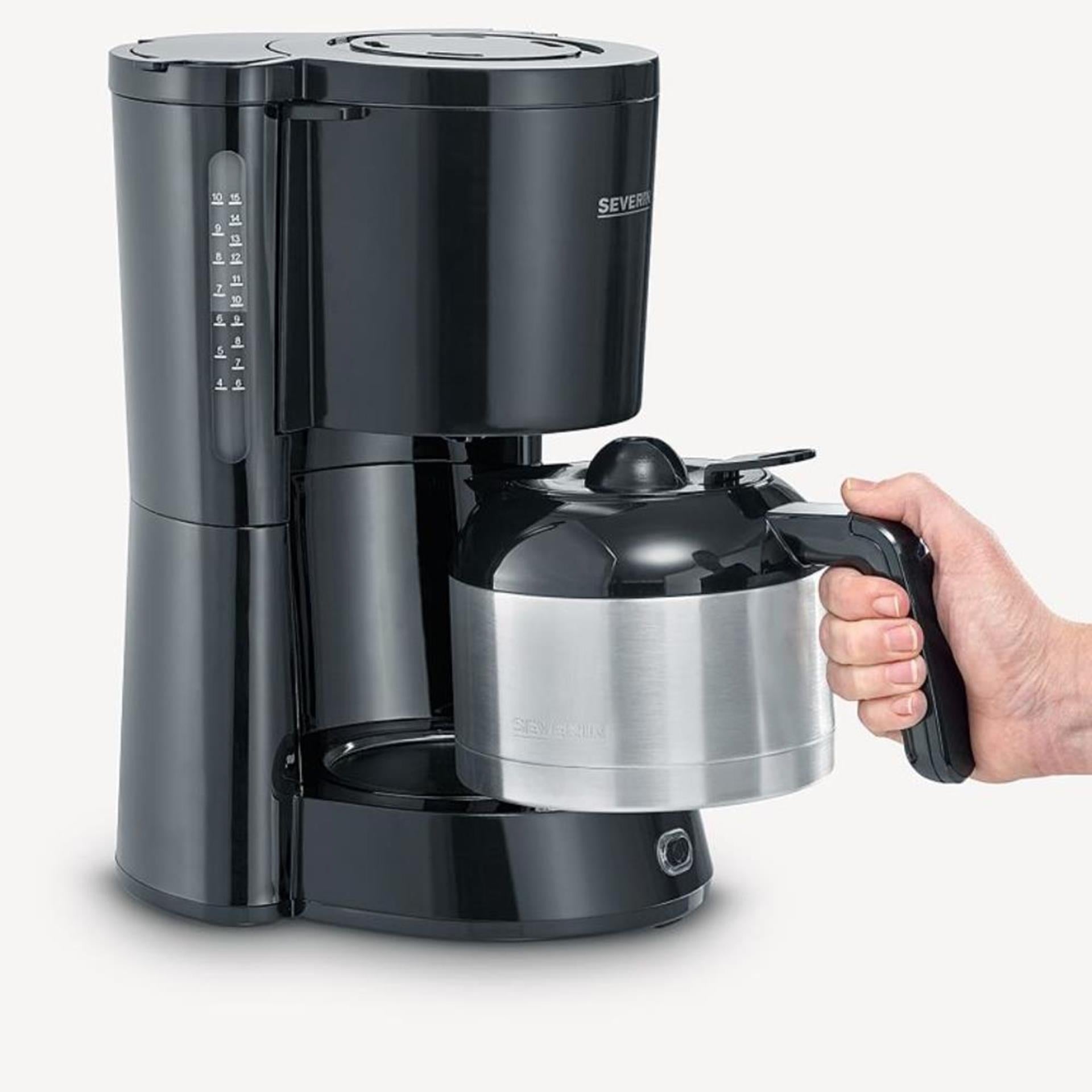 Severin koffiezetapparaat 8-kops zwart
