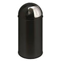 Prullenbak pushcan 34x74x35 40 liter zwart