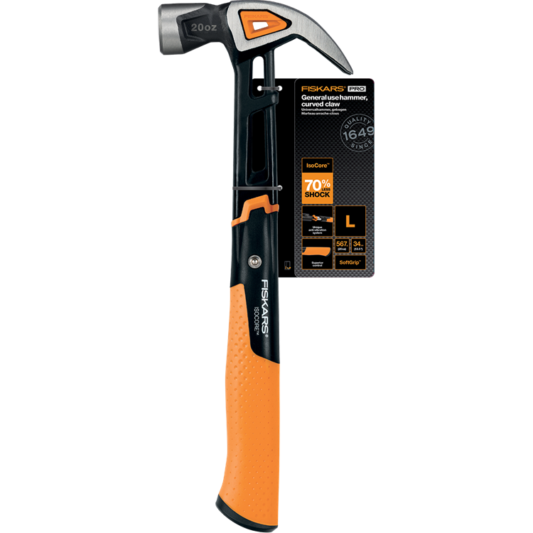 Fiskars IsoCore Klauenhammer L | gebogen | 1027203 1027203