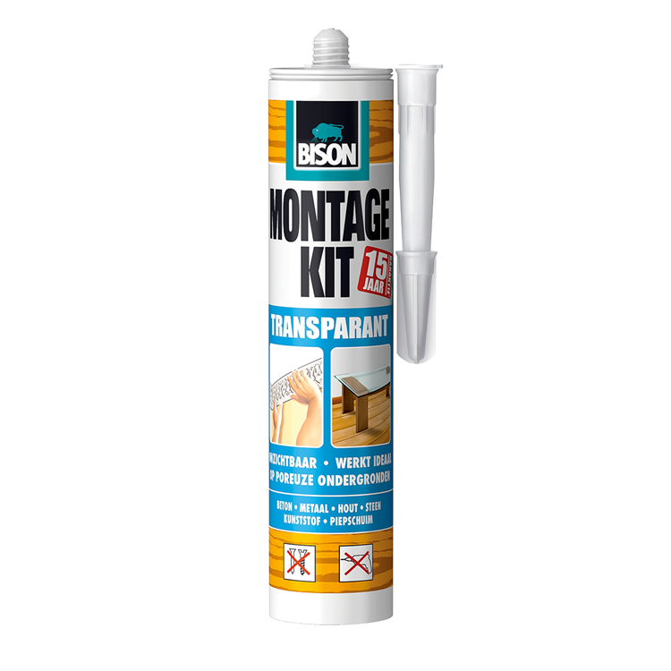 Bison 1029687 - b montagekit trsp koker 310gr | 3 stuks