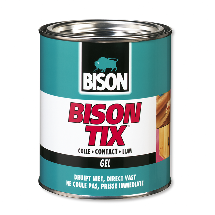 Bison tix® blik 250 ml, gelvormig, super sterk, universeel, contactlijm, waterdichte afwerking, eenvoudig in gebruik, geschikt voor ontelbare reparaties