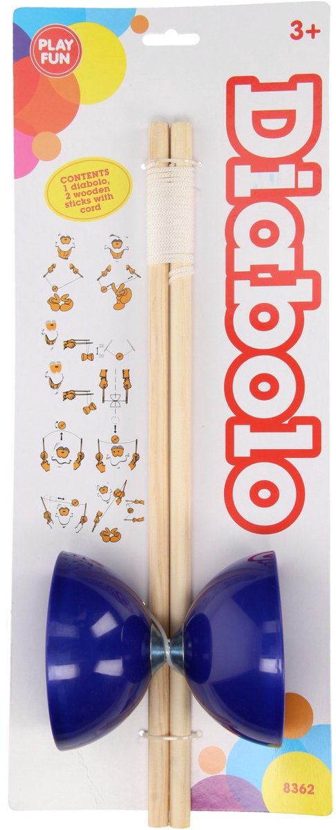Playfun Diabolo mit Holzstäben