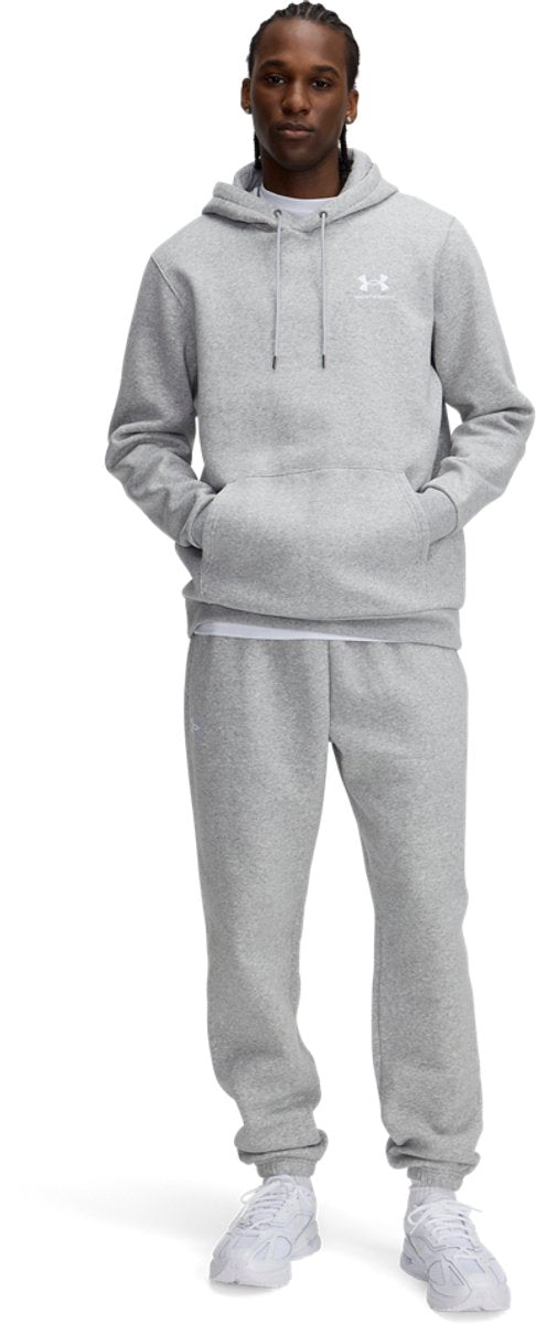 Under armour ua icon fleece jogger-gry heren sportbroek - mod grijs light heather - wit xl