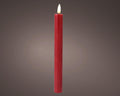 Lumineo dinerkaarsset led vlam 24cm rood 2-dlg