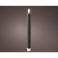 Lumineo led dinerkaarsset wax grijs ø2,2xh24,5cm