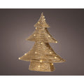 Lumineo kerstboom papier goud led 10x34x40cm warm wit