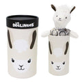 Knuffel in koker, de jonge lama 33 cm