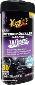 Meguiar's meguiar’s quik interior detailer wipes 30 stuks – interieur reinigingsdoekjes auto – uv-bescherming – voor leer kunststof