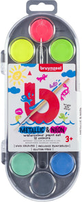 Bruynzeel • Kinder-Aquarell-Set Metallic Neon 12tlg