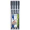 Permanente ohp marker staedtler lumocolor zwart 4 stuks