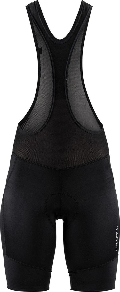 Craft core essence bib shorts w dames fietsbroek - zwart - zilver s