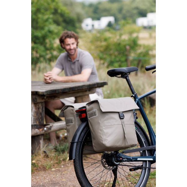 Neue Looxs Leeds Double MIK 2.0 Doppel-Packtasche – 38 Liter – 33 x 18 x 38 cm (2x) – Taupe